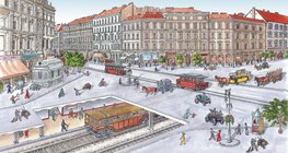 O Oktogon em Budapeste no final do século XIX