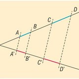 Linhas cruzadas intercetadas por um par de paralelos