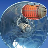 El resistor bobinado se calienta debido a la electricidad