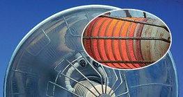 El resistor bobinado se calienta debido a la electricidad