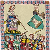 Troubadours on a miniature