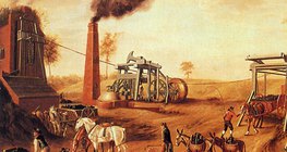 Motor a vapor em uma mina, Inglaterra