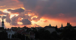 Efeito de Tyndall ao pôr do sol