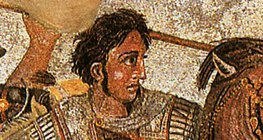 O mosaico de Alexandre (Pompeia, século II aC, detalhe)