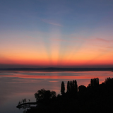 Pôr do sol sobre o Lago Balaton