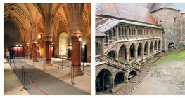 Castelo de Corvin: grande salão e pátio (Romênia)