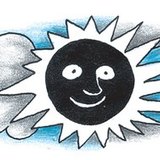 Felhők és fekete Nap