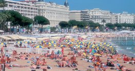 Banhistas na Riviera Francesa