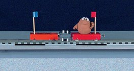 Quando dois objetos interagem um com o outro, a velocidade é inversamente proporcional à massa