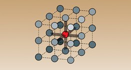 Um modelo de partículas vibrantes em um material sólido