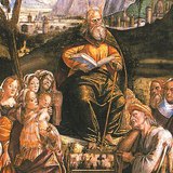 Testamento y muerte de Moisés (Capilla Sixtina, Ciudad del Vaticano, fresco, h. 1480 d. C.)