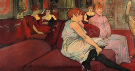 Toulouse-Lautrec - O Salão da Rue des Moulins (1894, pós-impressionismo)