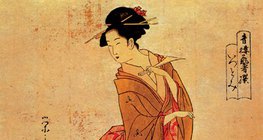 Cópia em xilogravura Chobunsai Eishi (século XVIII)