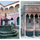 Los atractivos principales en el castillo restaurado de Visegrád son la Fuente de Hércules de mármol rojo y la Fuente de Leones