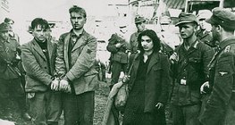Combatentes capturados da resistência soviética antes da sua execução