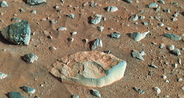 Imagem da superfície de Marte tomada pelo Mars rover Spirit
