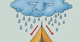 Uma tenda enquanto fosso de drenagem