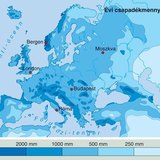 Európa csapadéktérképe