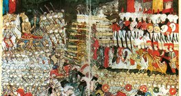 Uma representação otomana contemporânea da Batalha de Mohács