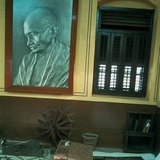 The interior of Gandhi's birthplace