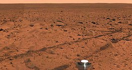 A superfície de Marte em uma imagem do Spirit Mars rover