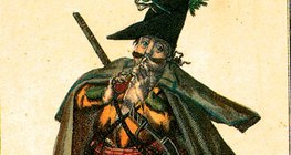 Soldado kuruc tocando el tarogato (instrumento musical)