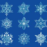 Imágenes ampliadas de copos de nieve
