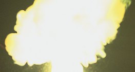 Reacción de cinc con polvo de azufre (proceso exotérmico)