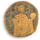 István ábrázolása a koronázási paláston