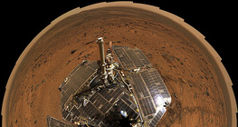Imagens panorâmicas feitas a partir das fotos tiradas pelo Spirit Mars rover