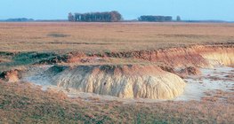 Formações salinas em Hortobágy, Hungria
