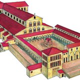 Reconstruction drawing of St Peter's Basilica from 1450 (Early Christian art) Reconstruction drawing of St Peter's Basilica from 1450 (Early Christian art)