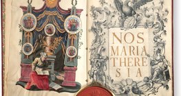 Uma cópia do edital de Maria Teresa "Ratio Educationis", que regulava questões educacionais