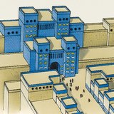Desenho de Reconstrução da Porta de Ishtar