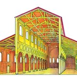 Cross section of the Basilica of Sant'Apollinare in Classe, Ravenna, Italy (536-549, Early Christian art) Cross section of the Basilica of Sant'Apollinare in Classe, Ravenna, Italy (536-549, Early Christian art)