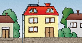 Pára-raios num edifício