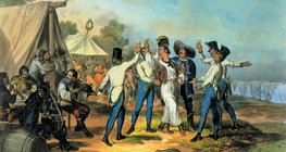 Reclutamiento (litografía coloreada)