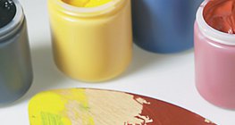 Mistura de cores em uma paleta