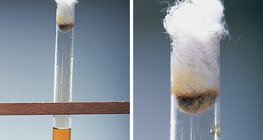 La reacción del agua de bromo con yoduro de potasio