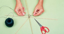 Fazendo uma teia de aranha - passo 1