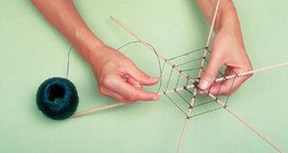 Fazendo uma teia de aranha - passo 2