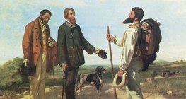 Gustave Courbet: O Encontro ou "Bonjour, Monsieur Courbet" (1854, Realismo)