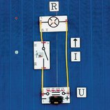 Um circuito simples com símbolos e quantidades físicas