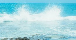 Ondas quebrando nas rochas ao longo da costa