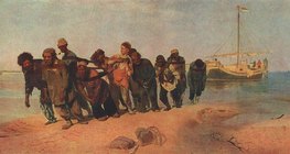 Repin: Barcaça Haulers no Volga (1873, Realismo)