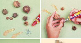 Criando figuras de frutas do outono