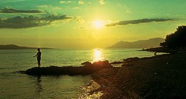 Pôr do sol na praia