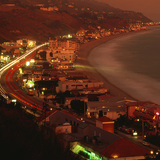 Vista noturna de Malibu