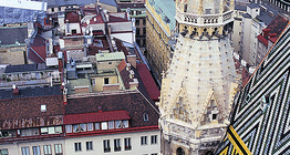 Vista de Viena da torre da Catedral de Santo Estêvão