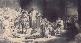 Rembrandt: As criancinhas sendo trazidas a Jesus (1647-1649, barroco)